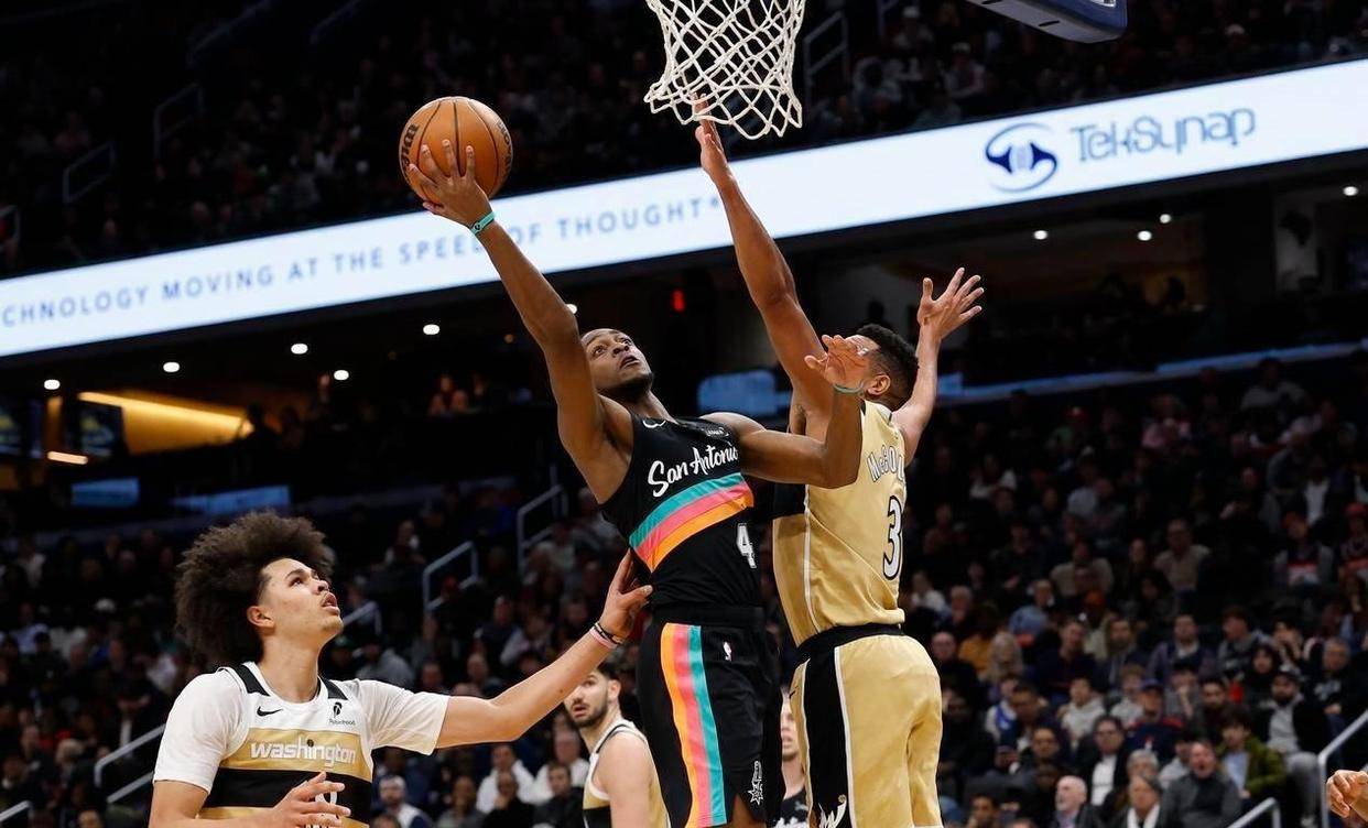 马刺逆转奇才，哈里斯送出助攻